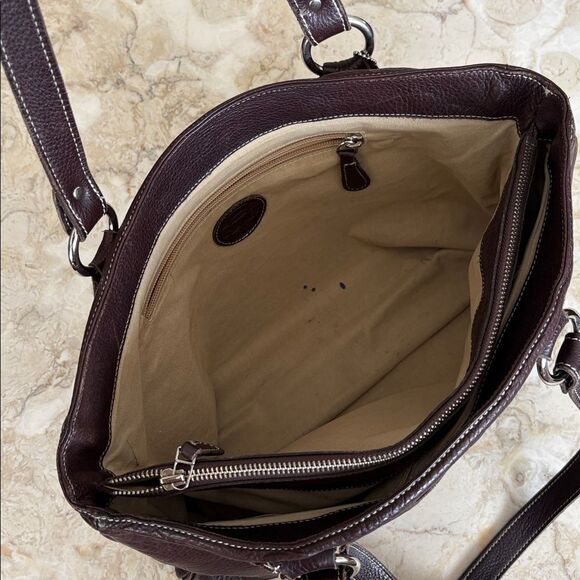 Roots Leather Tote Shoulder Bag Vintage - Picture 14 of 16